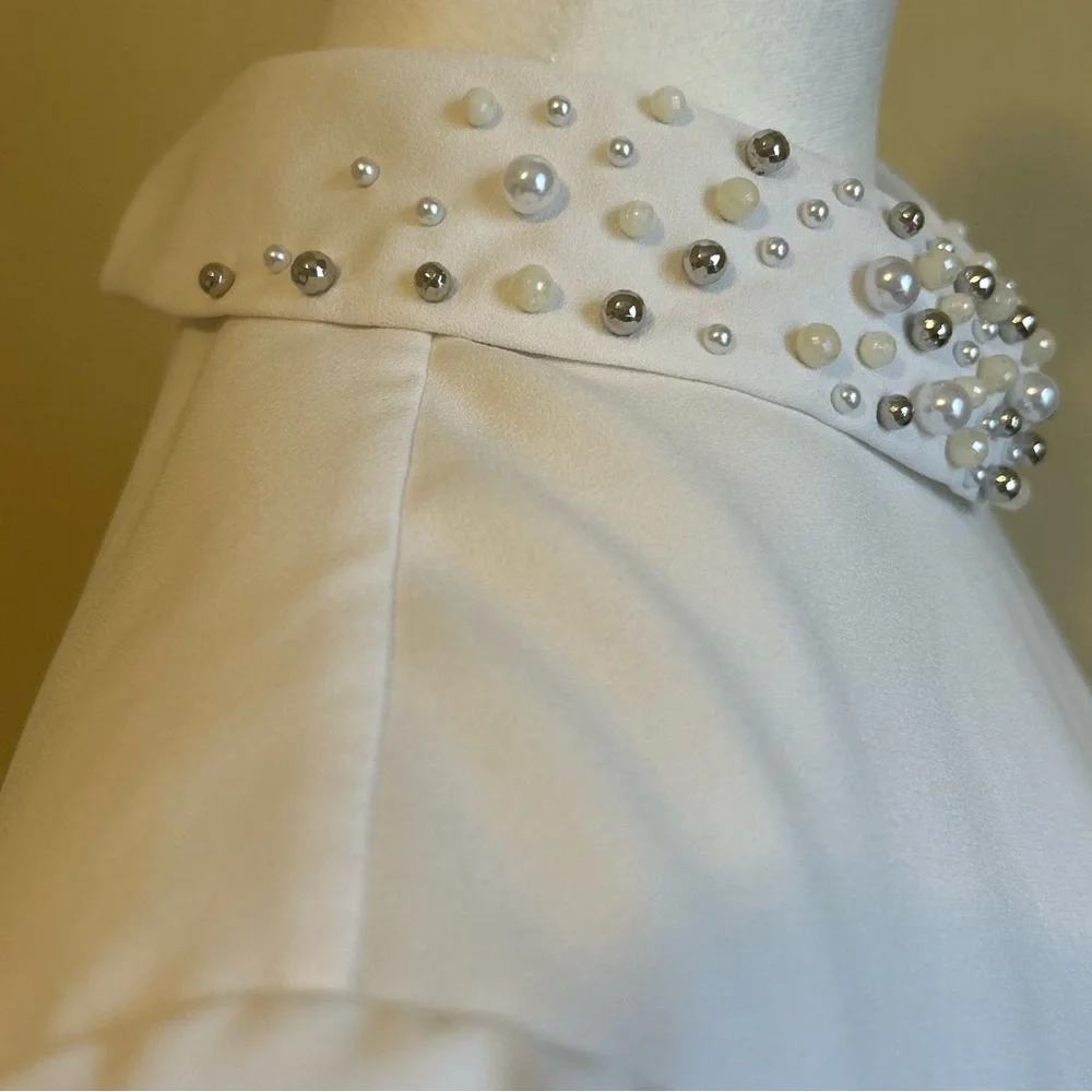 Ted Baker Jaylen Embellished Collar Blouse Top size 2 (US 6) - Picture 12 of 16